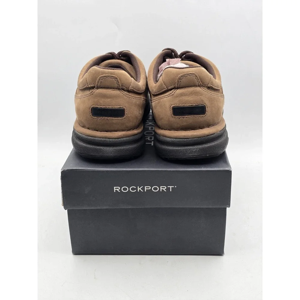 Rockport Men's Chocolate Leather World Tour Classic Walking Shoe Size 8 XW Extra